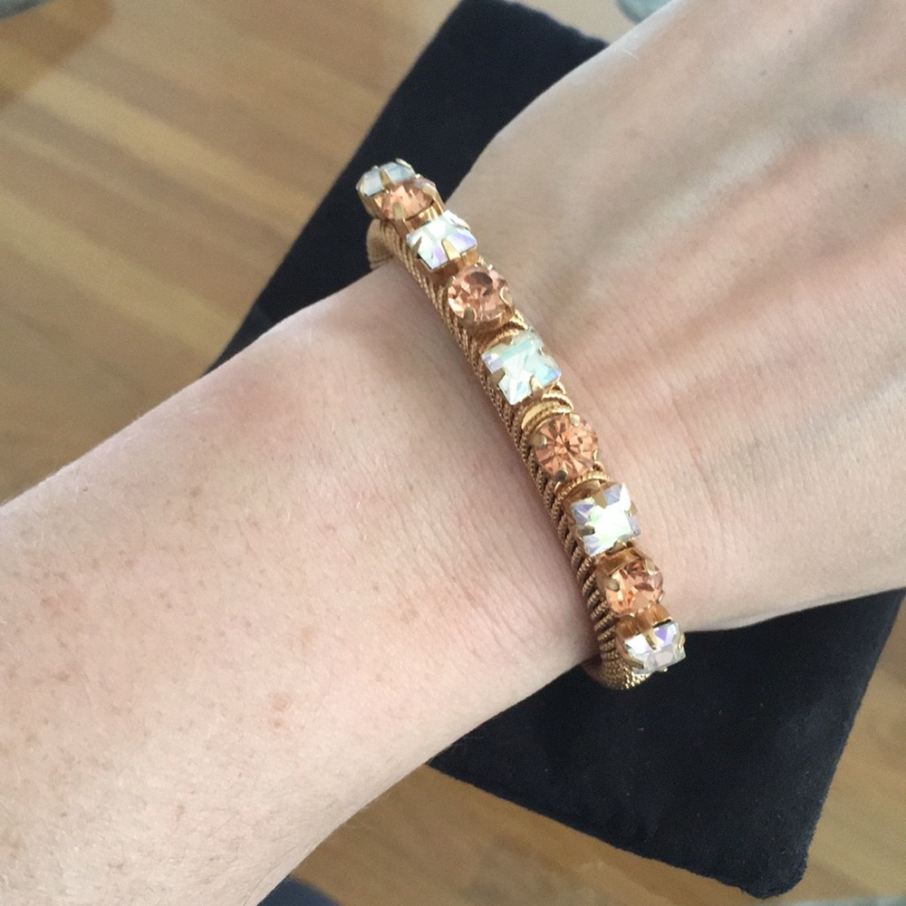 Beautiful Gold J. Crew Rhinestone Cuff Bracelet - Picture 3 of 3